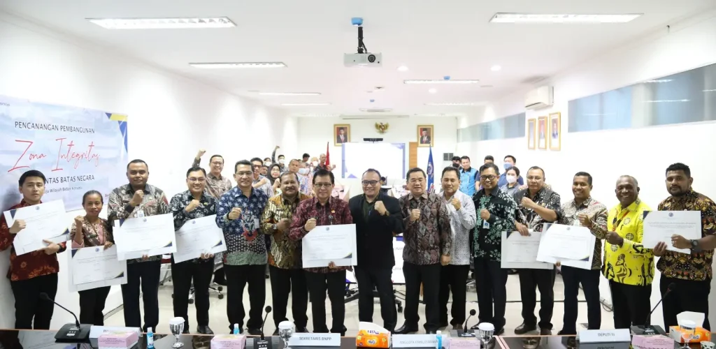 Pencanangan pembangauna zona integritas di PLBN Motamasin, Badan Nasional Pengelola Perbatasan